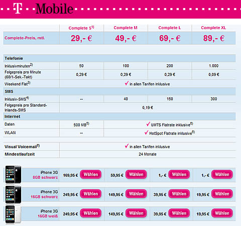 iphone 3g duitsland t-mobile