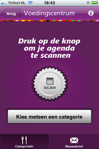 Afbeelding van de iOS app van het Voedingscentrum