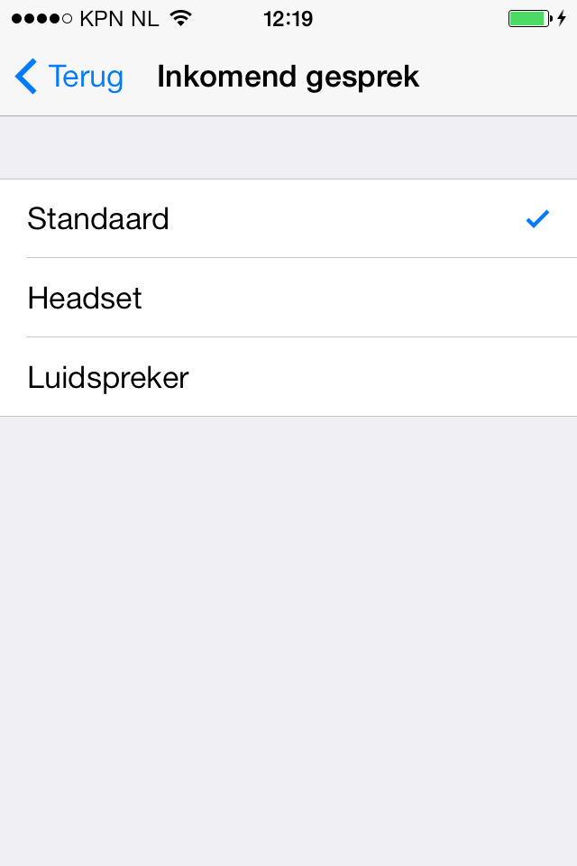 iPhone opnemen via luidspreker