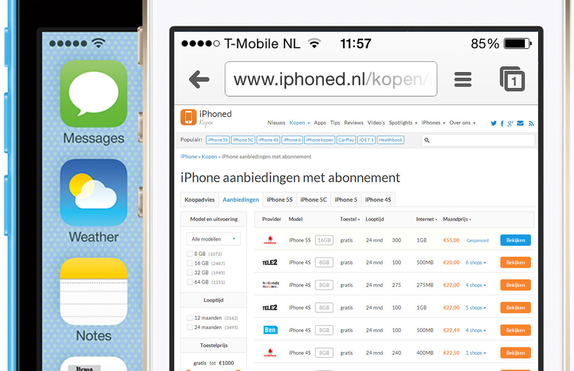 iPhoned lanceert iPhone prijsvergelijker met de beste aanbiedingen!