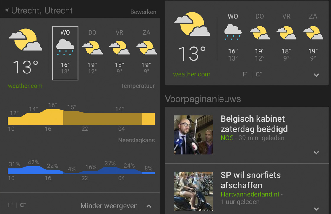 Google brengt Nieuws en weer-app uit voor iOS