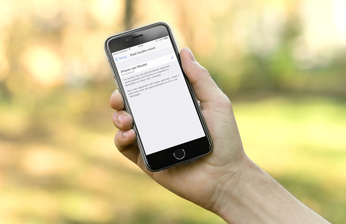 In 3 stappen kiezen vanaf welk iOS-apparaat je je locatie deelt
