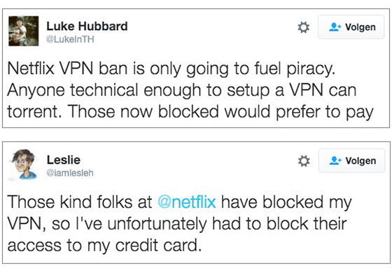 netflix vpn tweets