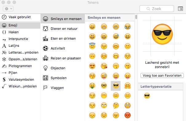 favoriete emoji