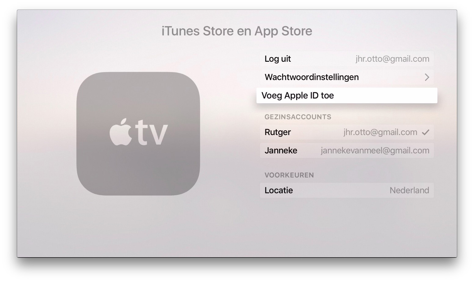 apple tv accounts