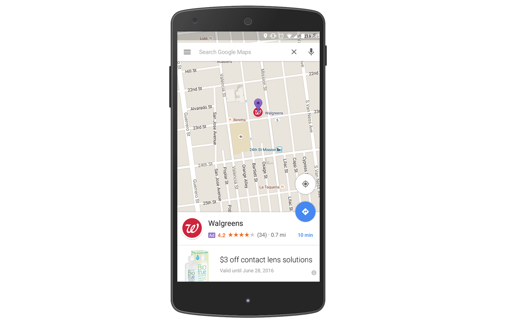 Google maps reclames