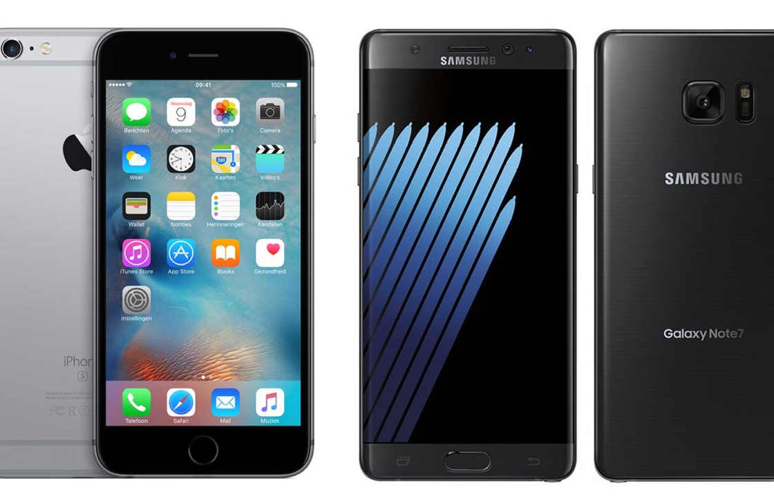 iPhone 6S Plus vs Galaxy Note 7: smartphonegiganten vergeleken