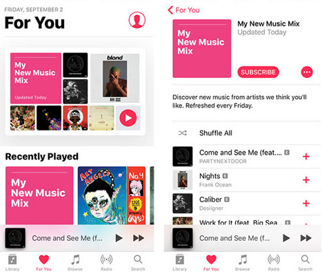 apple music afspeellijst