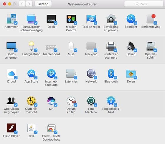 macos systeemvoorkeuren