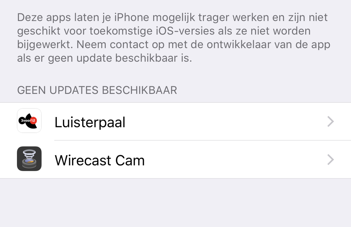 iOS 10.3 appcompatibiliteit