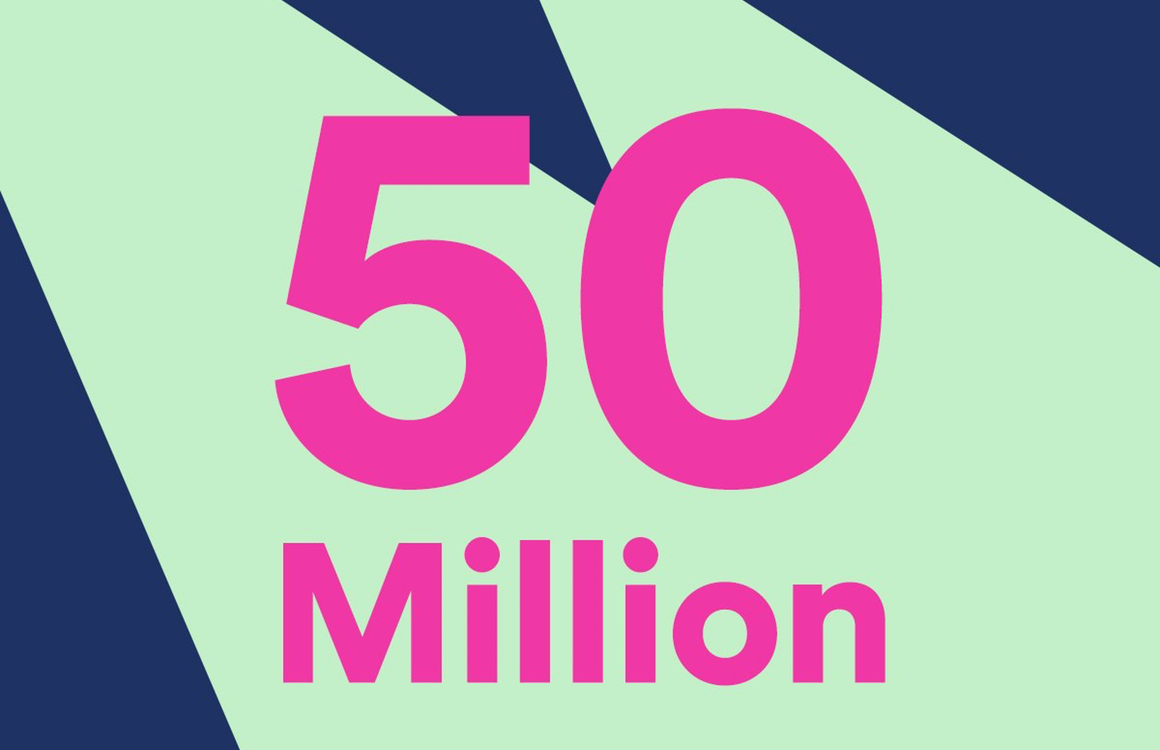 Spotify 50 miljoen