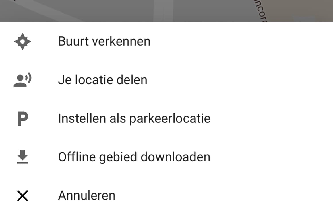 Google Maps parkeerlocatie