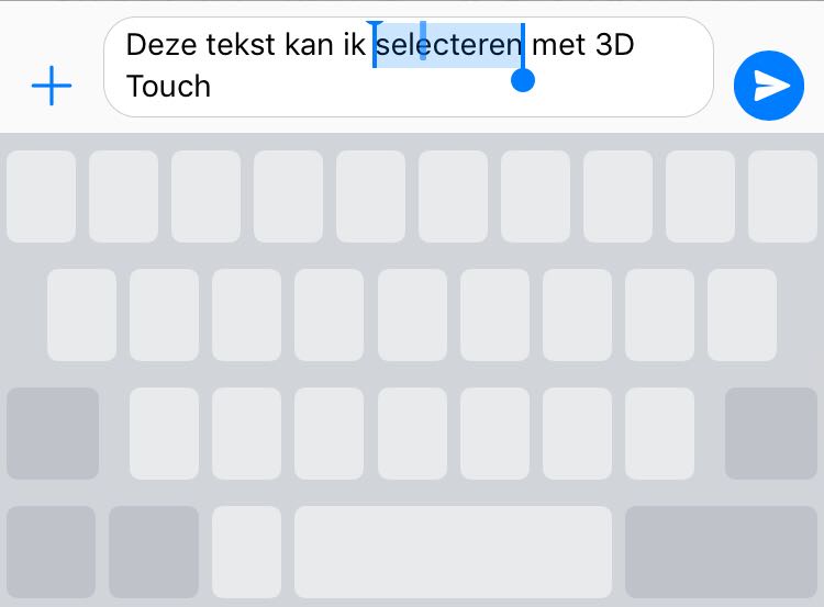 iPhone 3d touch cursor