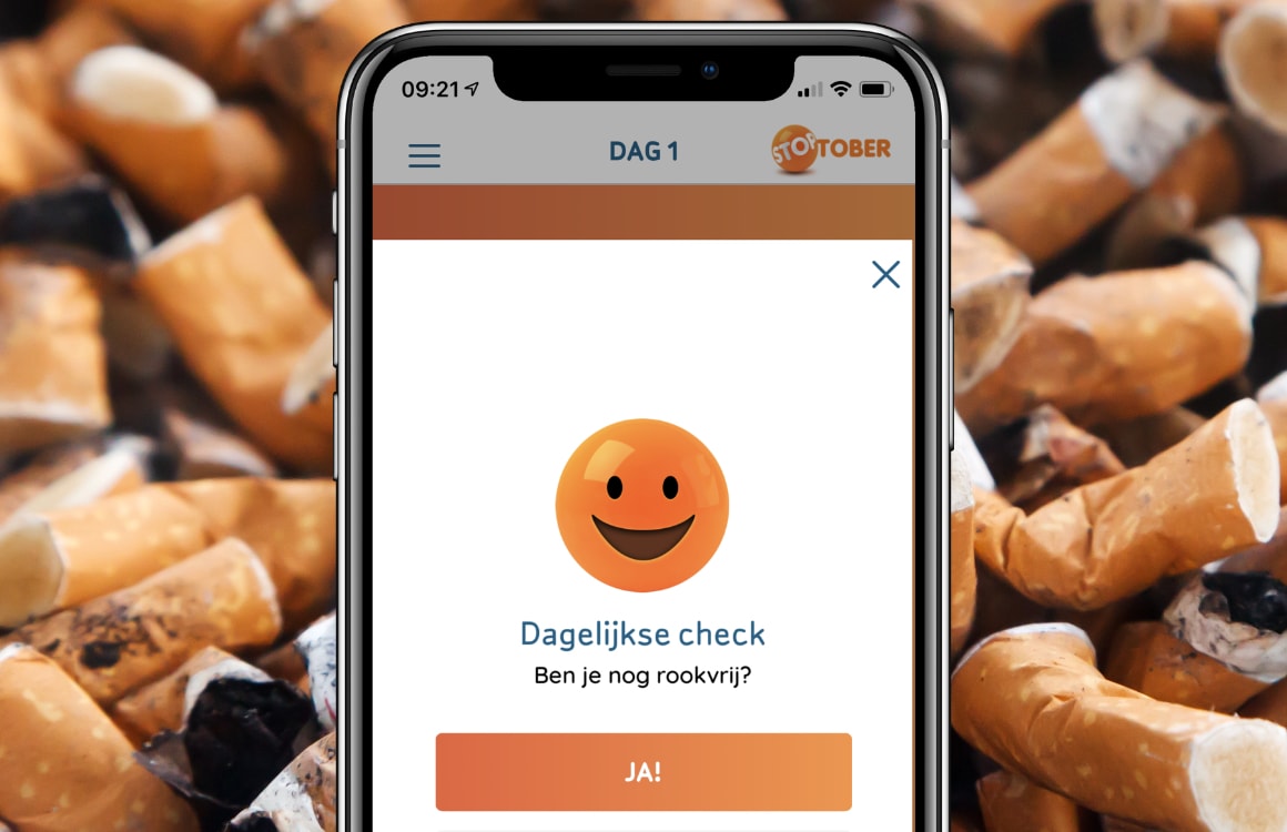 Stoptober 2019: Stop met roken met de hulp van de Stoptober-app