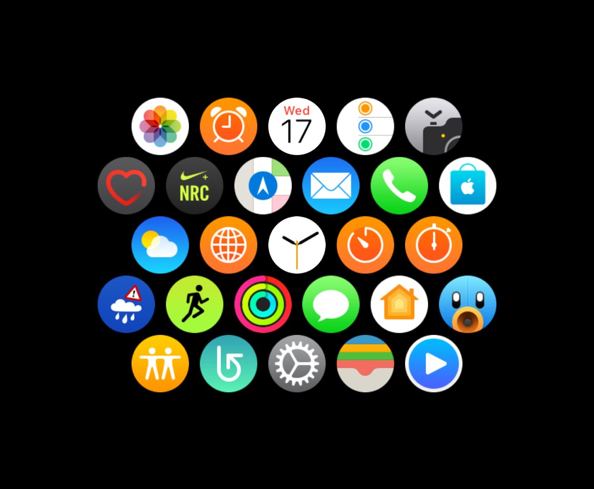 Apple Watch homescreen