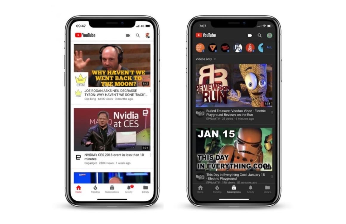 YouTubes donkere modus rolt uit naar alle iPad- en iPhone-gebruikers