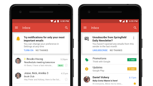 Gmail nieuwsbrieven