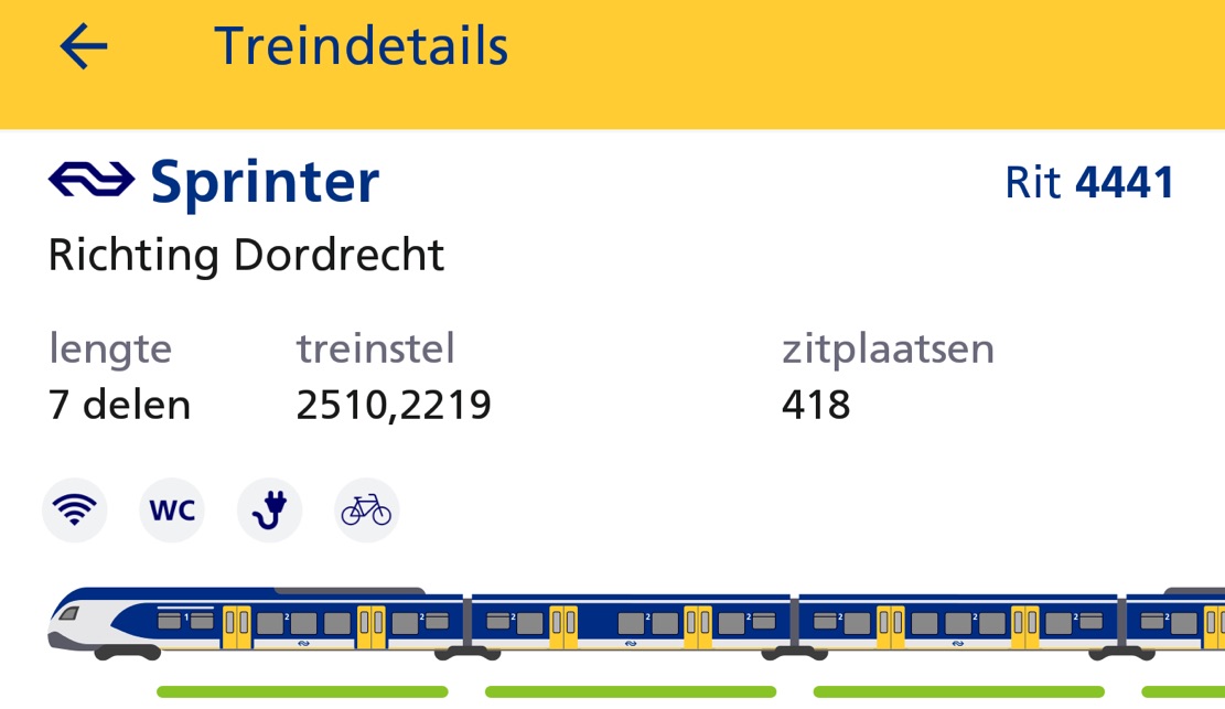 NS reisplanner zitplaatszoeker