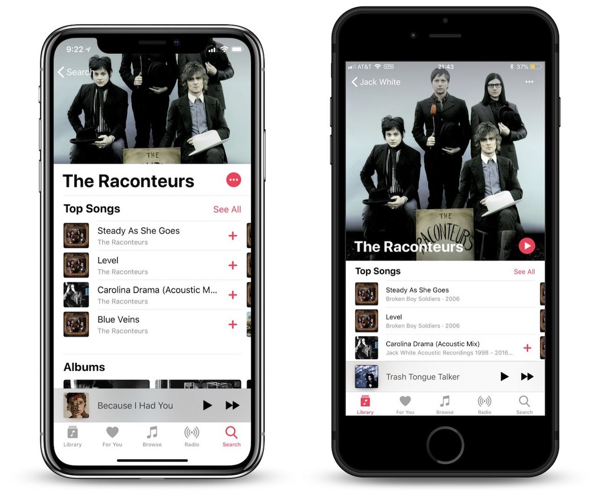 Apple Music iOS 12 artiestenpagina's