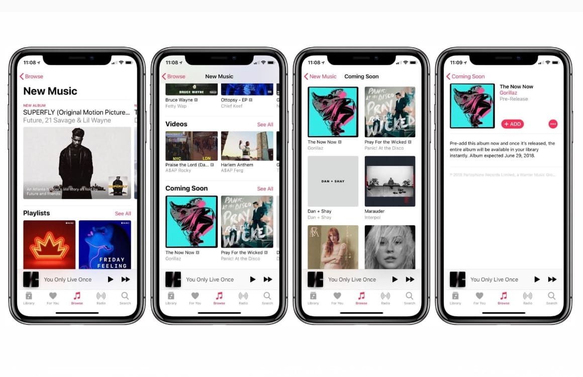 Apple Music-update krijgt nieuwe artiestenpagina’s en ‘Coming Soon-tab’