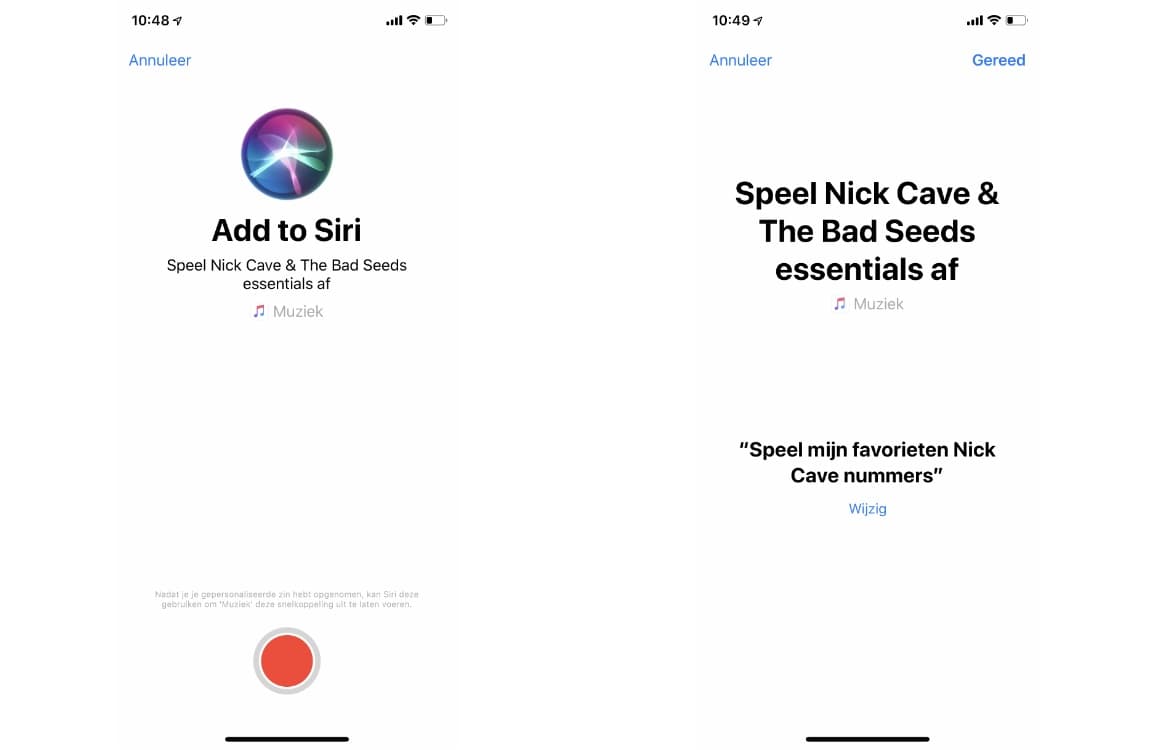 Siri Shortcuts