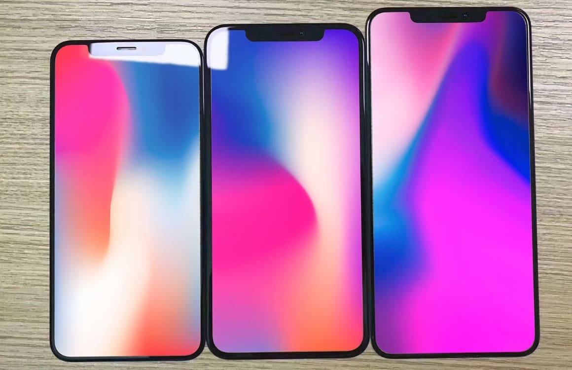 ‘Gelekte foto toont verschillende schermformaten van drie 2018 iPhones’