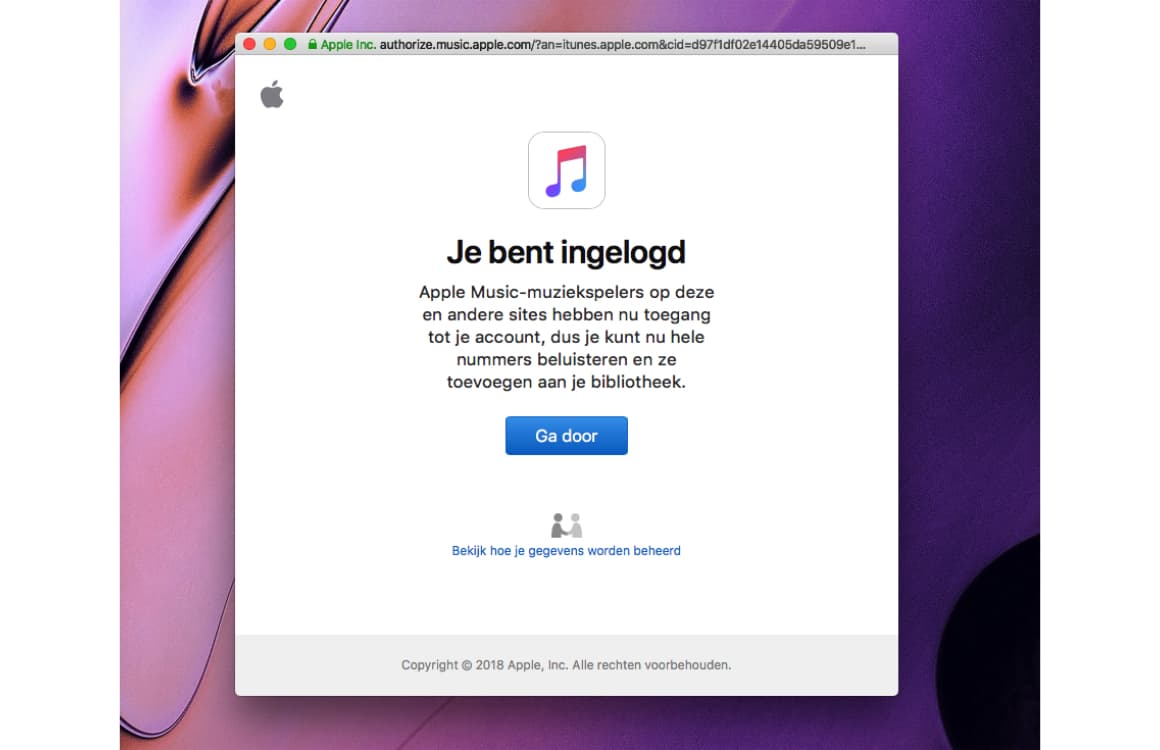 Apple Music webversie