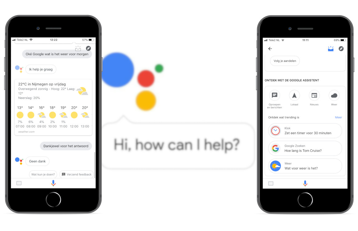 Google Assistent op iOS