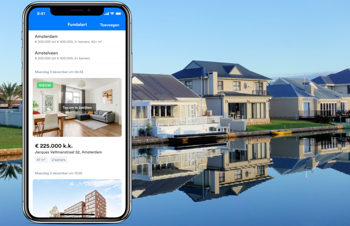 Met Fundalert ben je de eerste bieder op jouw droomhuis