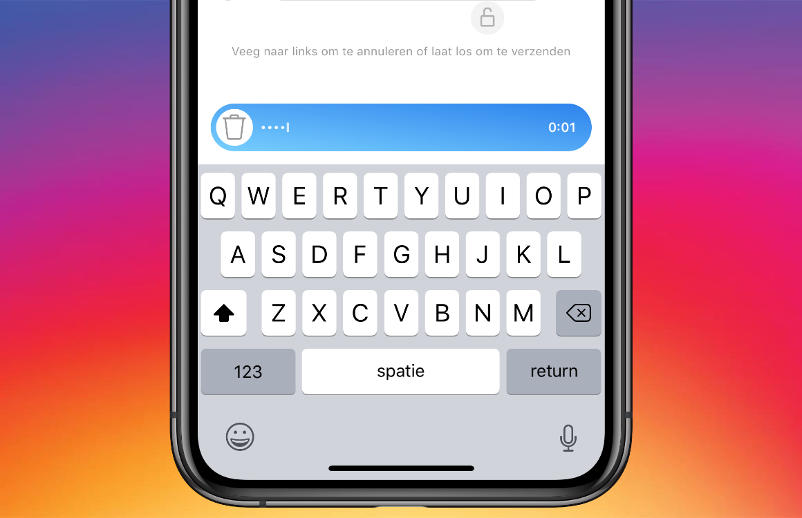 Zo stuur je spraakberichten naar vrienden in Instagram