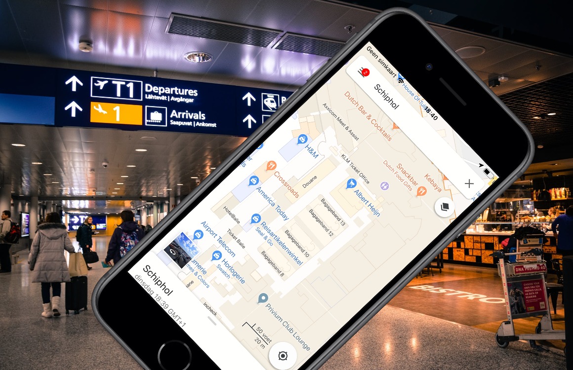 Nooit meer verdwalen op Schiphol met Google Maps: zo werkt het