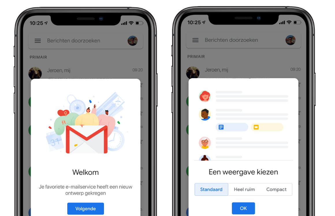 Gmail Material ontwerp