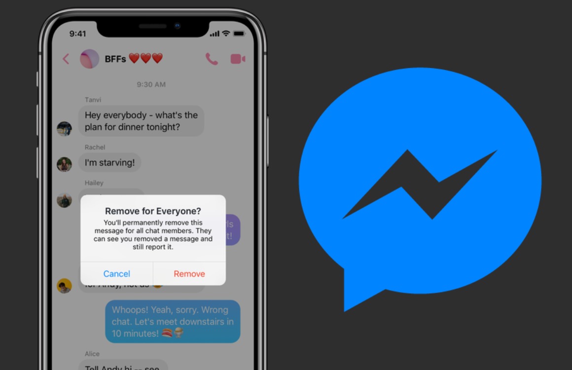 Zo verwijder je een bericht in Facebook Messenger voor iedereen