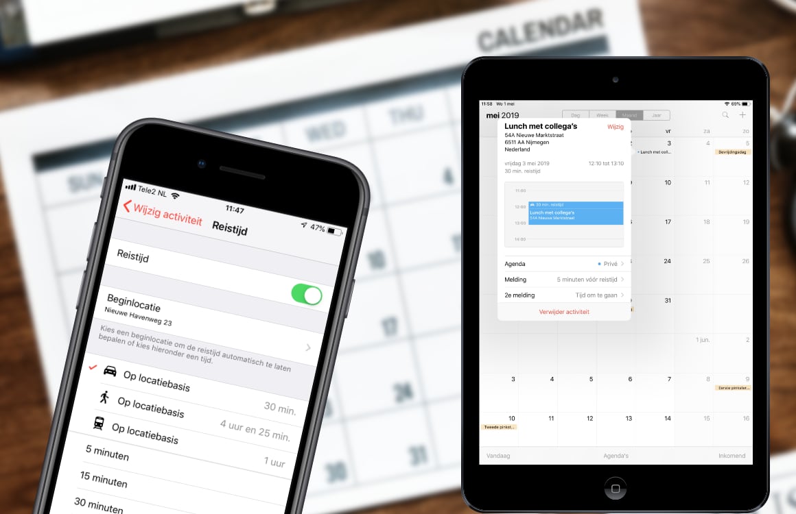 In 7 stappen reistijden toevoegen aan de Agenda-app