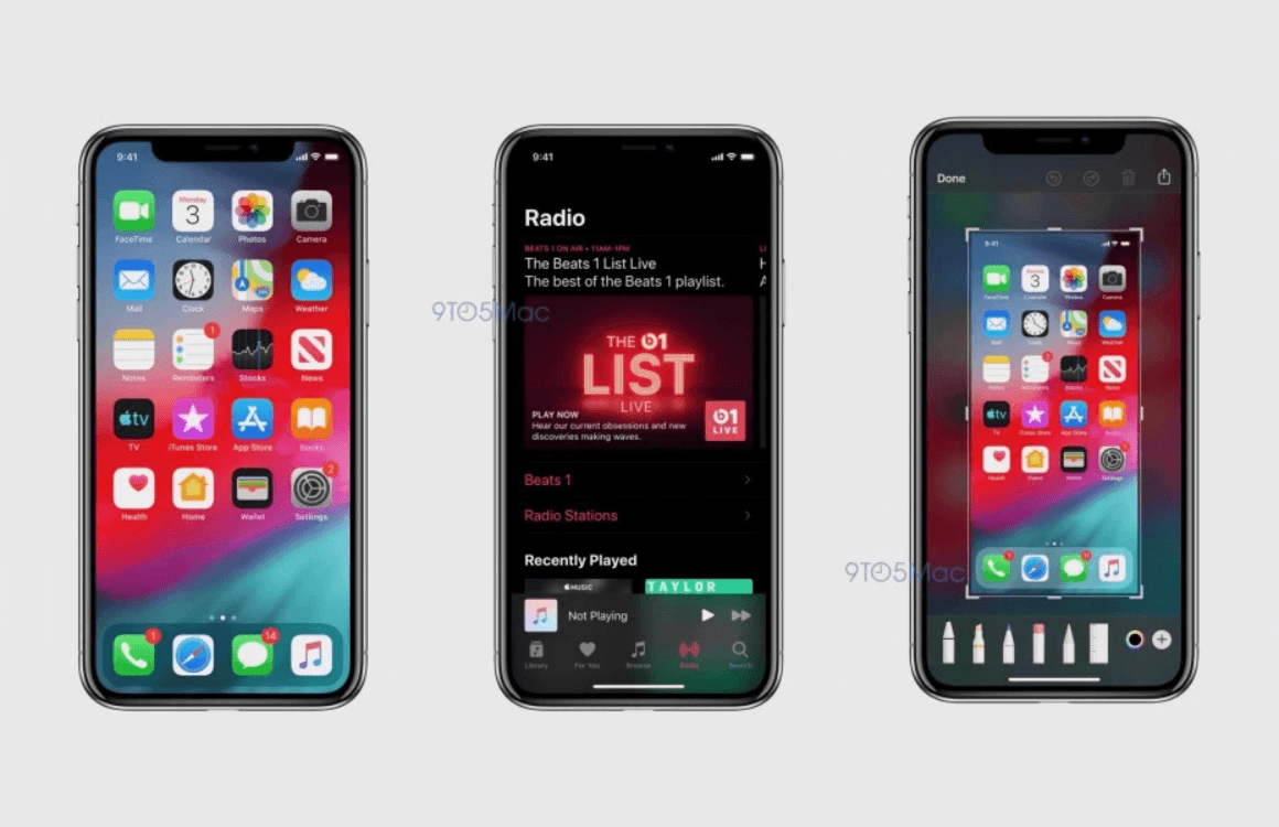 iOS 13 screenshots donkere modus 2