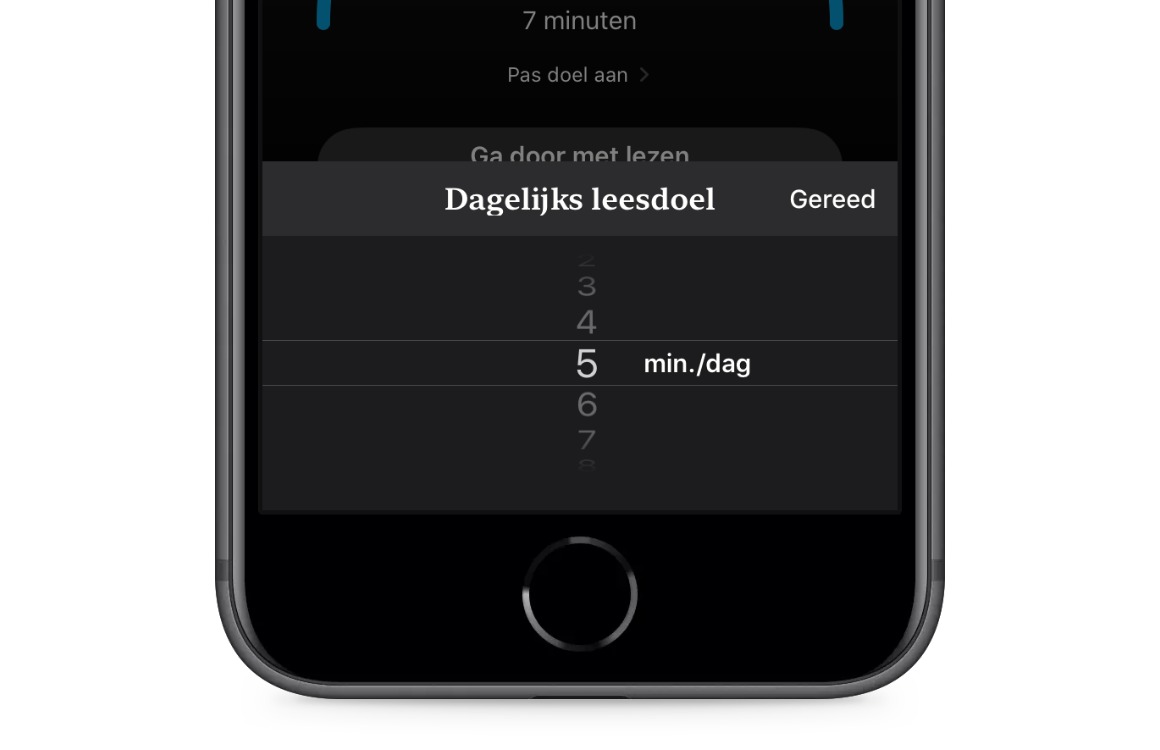 Leesdoelen iOS 13 boeken-app screen