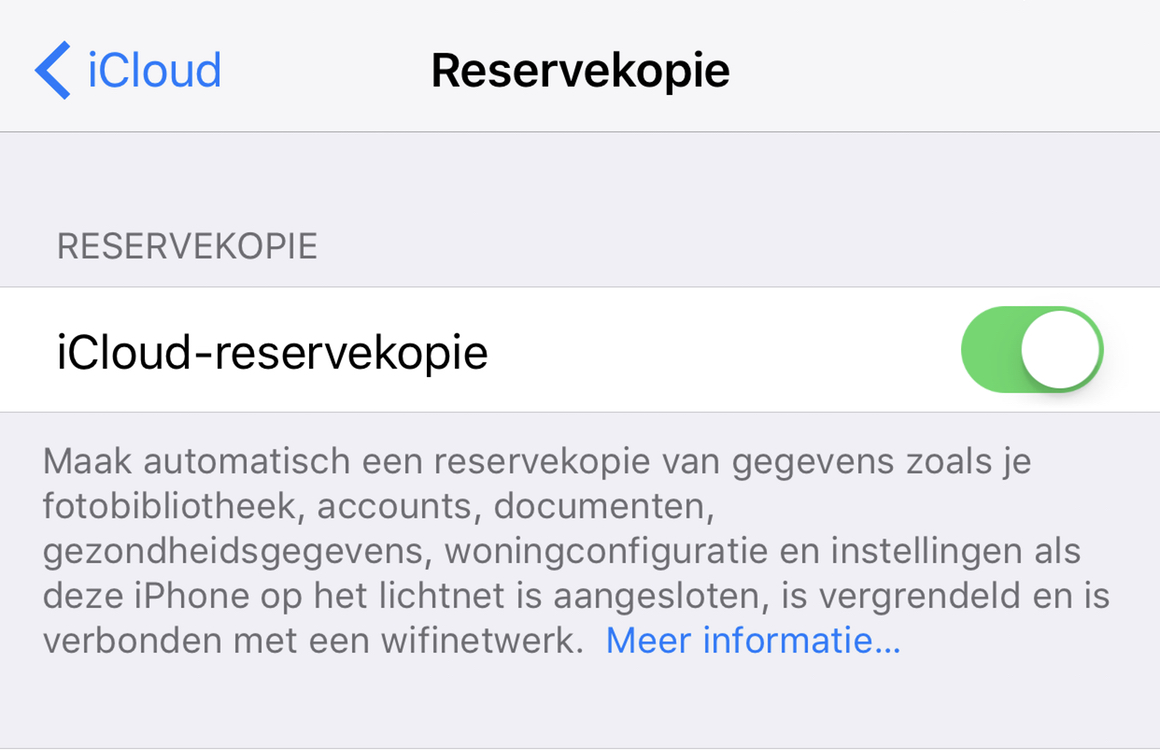 iPhone backup maken