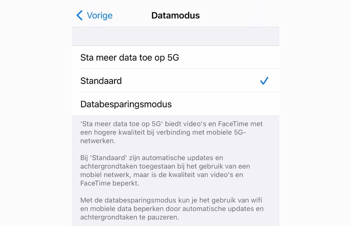 iPhone 12 5G uitschakelen