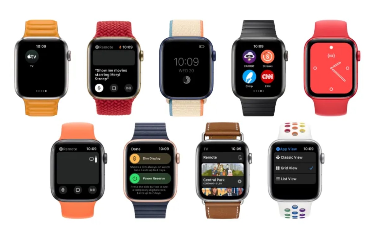 watchOS 8 concept: gedimd scherm, verbeterde Remote-app en meer