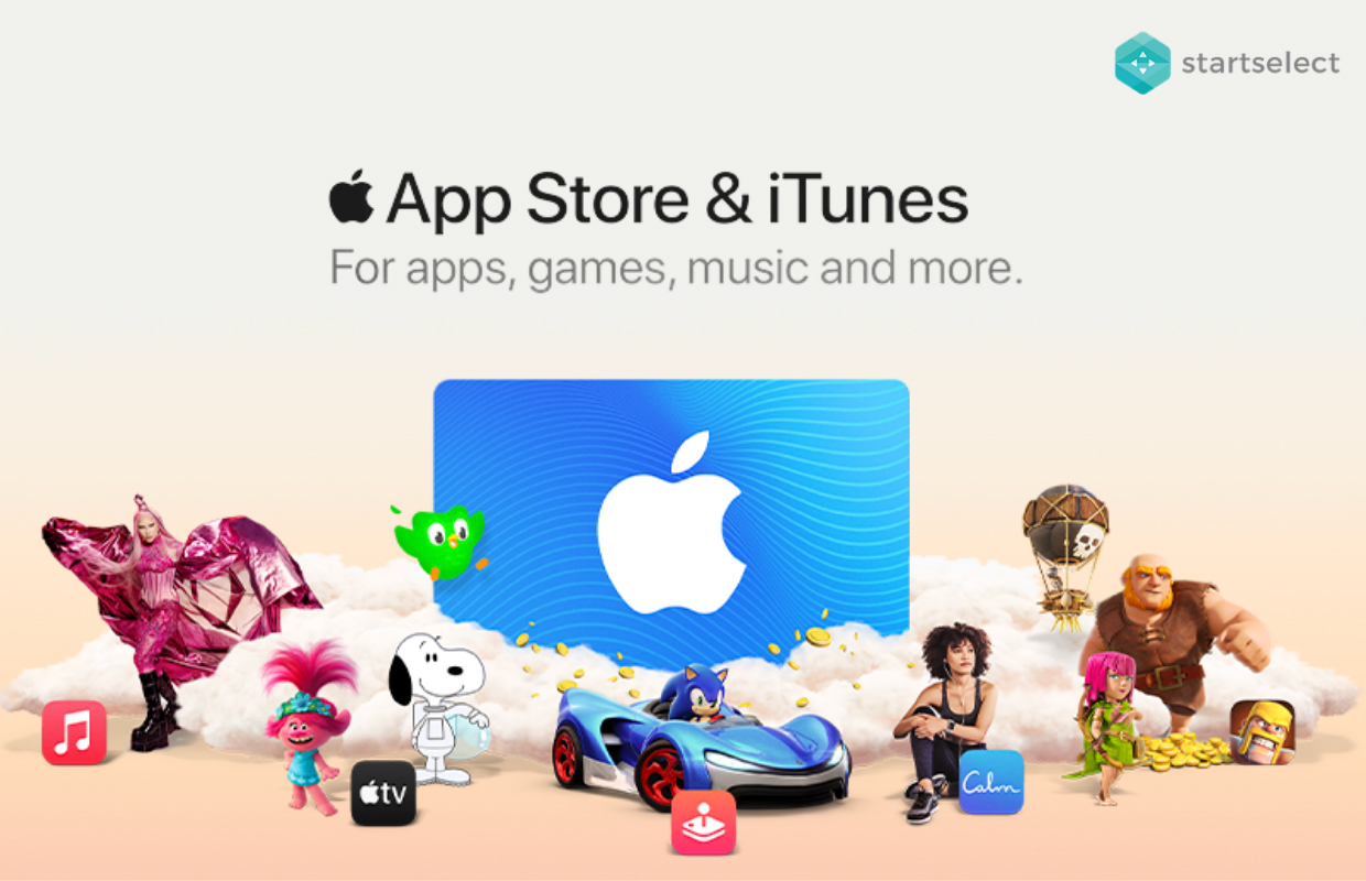 iTunes giftcards haal je makkelijk bij Startselect (ADV)