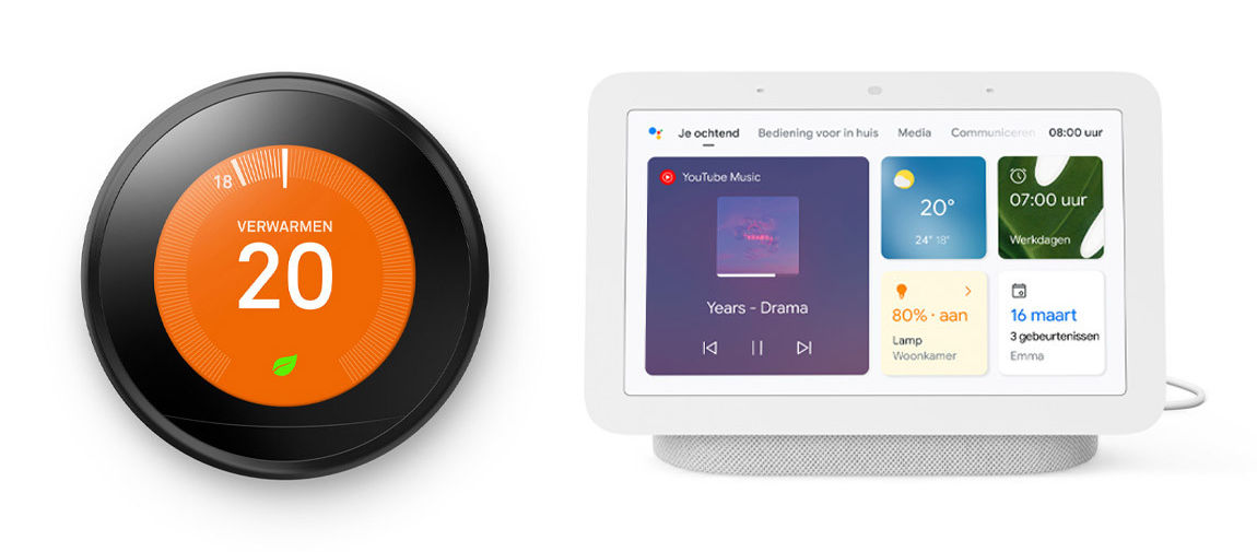 Google Nest Learning Thermostat (Gen. 3) + Google Nest Hub (Gen. 2)