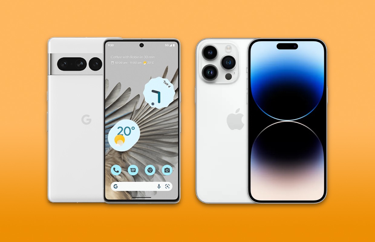 Google Pixel 7 Pro vs iPhone 14 Pro Max: als twee druppels water?