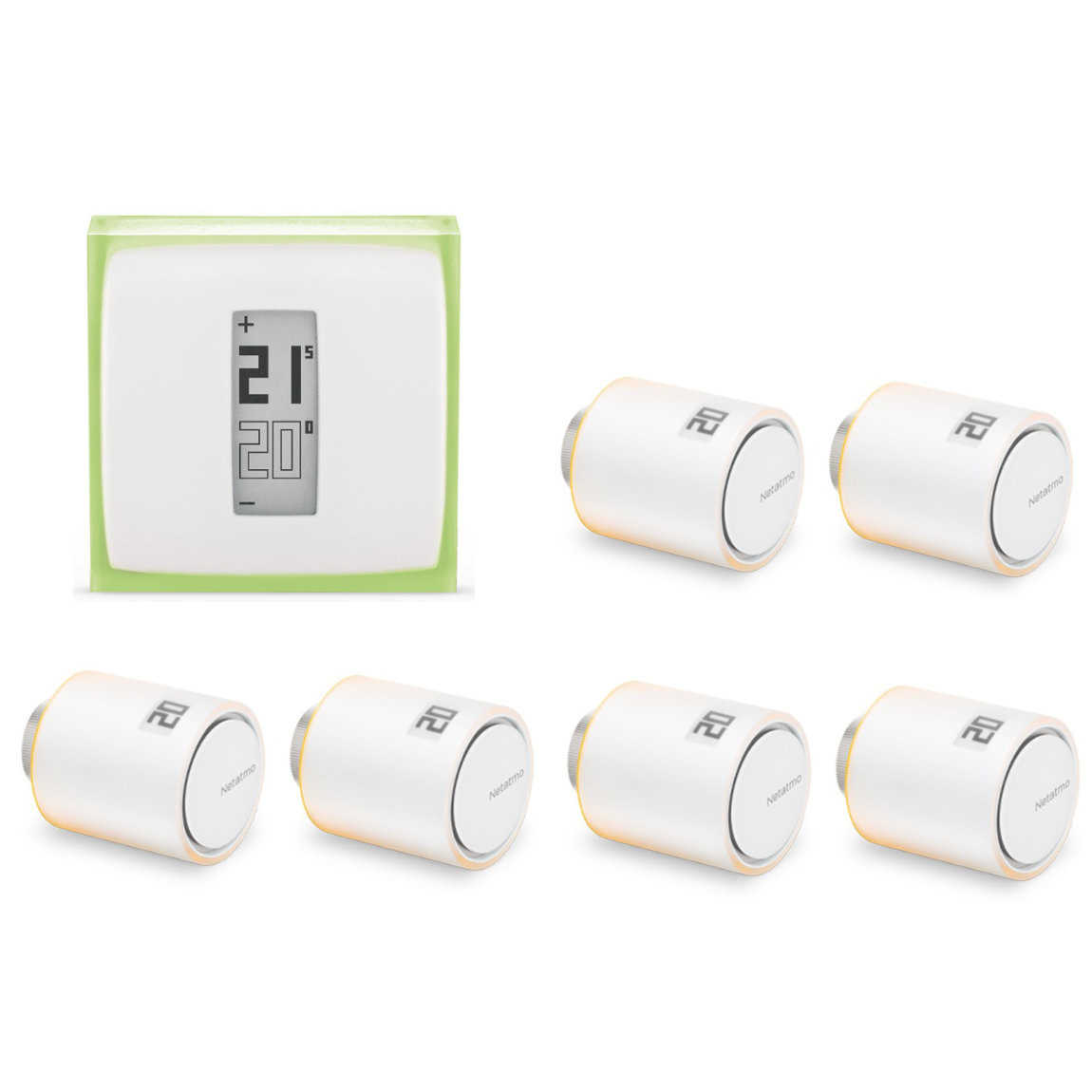 Netatmo Modulerende Thermostaat + Radiatorkraan 6-pack