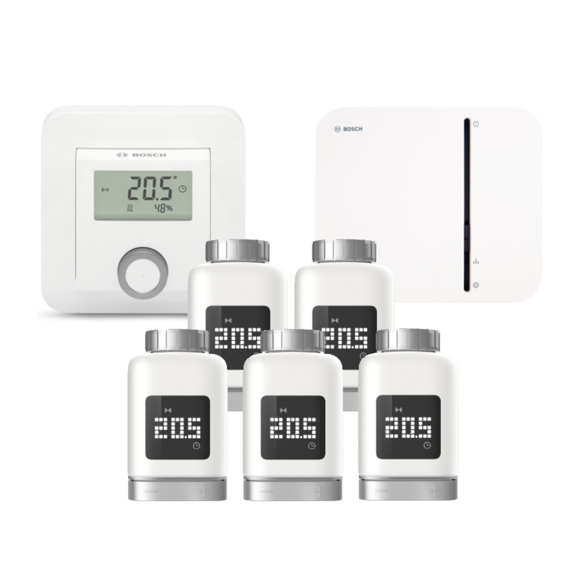 Bosch Smart Home Controller + Kamerthermostaat + 5x Radiatorknop II