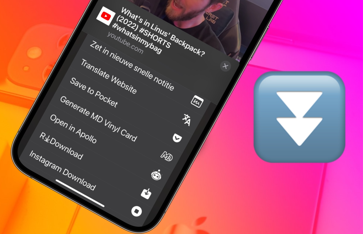 Video downloaden op iPhone (dit werkt voor vrijwel elke app of dienst)