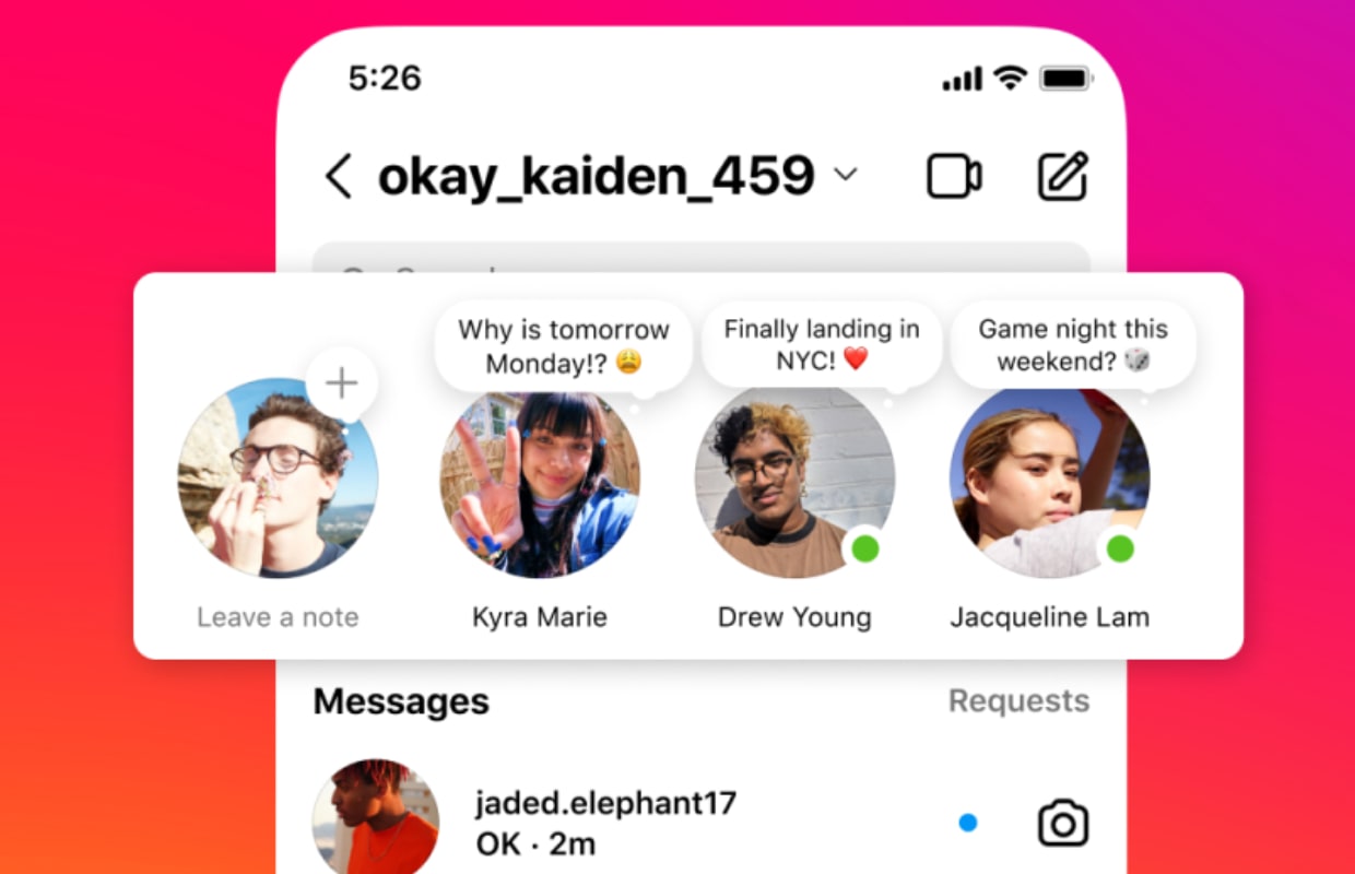 Instagram rolt nieuwe Notes-functie uit: heb jij hem al ontdekt?