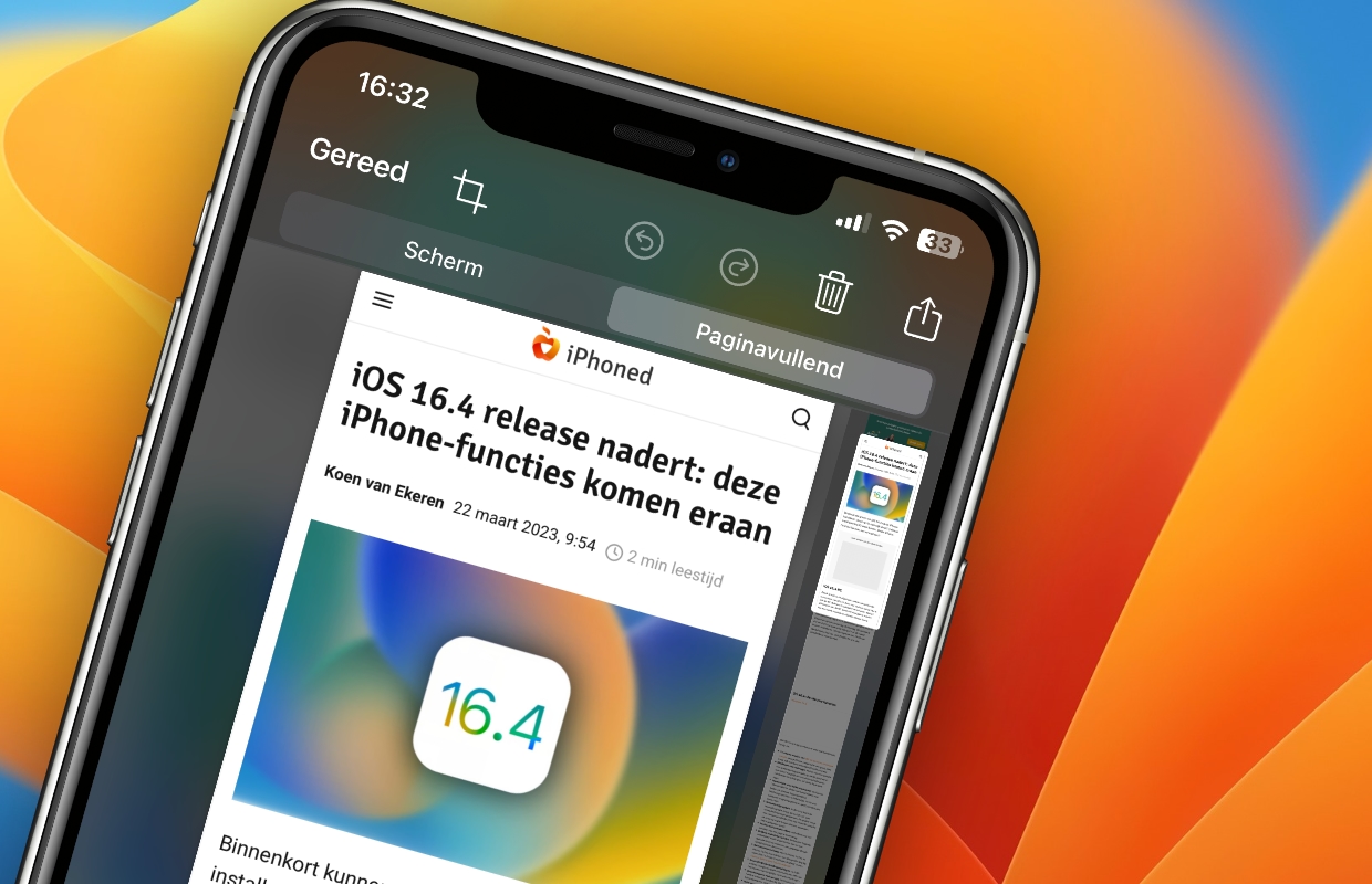 Handig: zo maak je screenshots van een volledige pagina op je iPhone