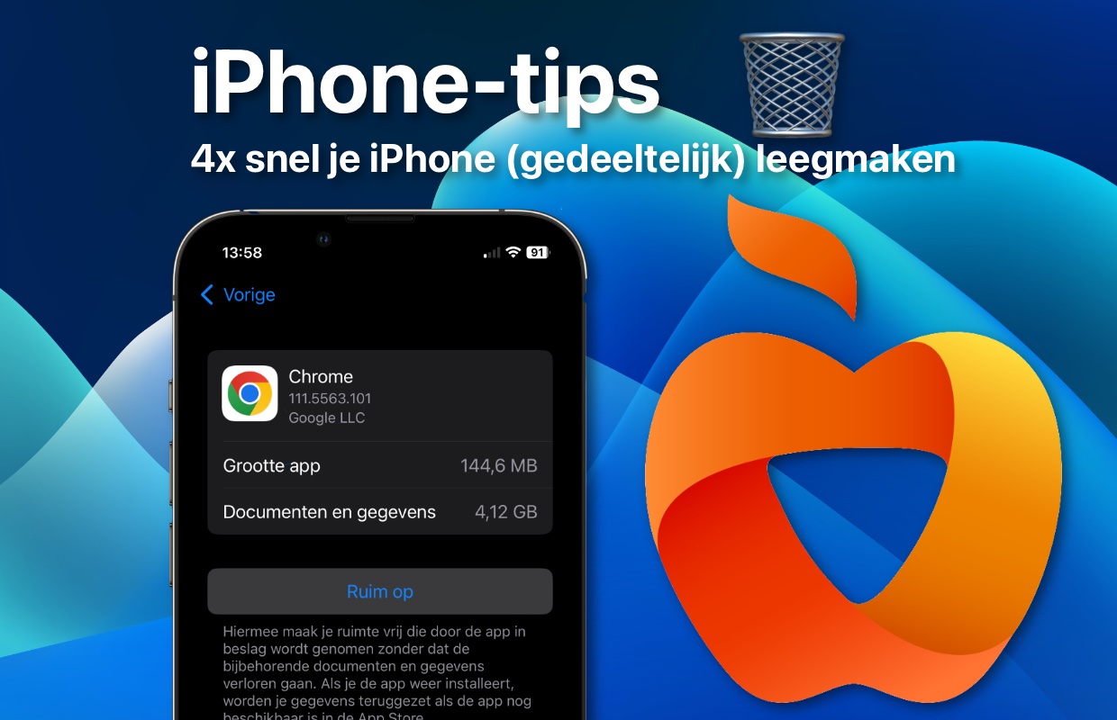 iPhone-tips: 4x snel je iPhone (gedeeltelijk) leegmaken