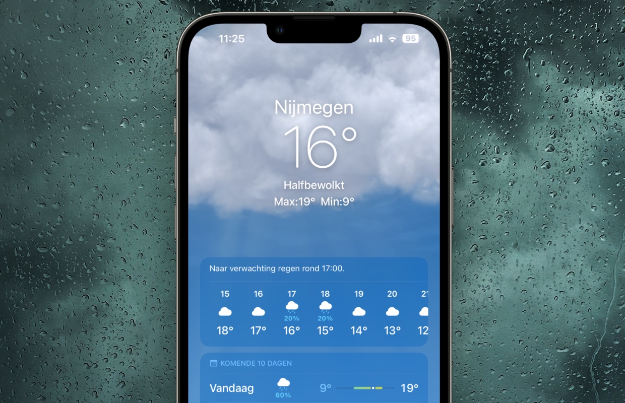 weer app apple regen