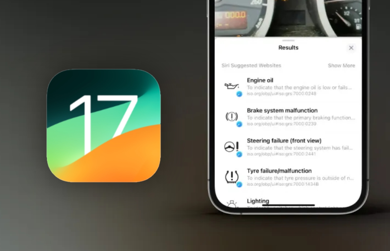 iOS 17 vertelt je wat er mis is als een lampje in je auto brandt